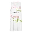 thumbnail image 3 of A Beautiful Queen in her Pink and Green Spring Summer Dresses for Women Fashion T-shirt Dress Casual Sleeveless Loose Sundress with Pockets, 3 of 5