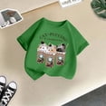 thumbnail image 5 of WEAIXIMIUNG Vêtements pour Enfants Filles 7-8 École Enfants Filles Mignon Mode Imprimé Col Rond Manches Courtes Tee Été Décontracté T-Shirt Ample Hauts Confortables, 5 of 5