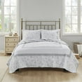 thumbnail image 2 of Madison Park 100 Percent Cotton Printed Coverlet Set in Cream Finish, 2 of 20