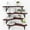 Red, variant on Corner Floating Shelves Wall Mounted Set of 4, Rustic Wood Storage Display Wall Shelves for Home Decor, Bathroom, Kitchen, Bedroom, Living Room, Office (Black)