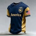 thumbnail image 2 of 2026 USA Soccer Jersey Shirts for Men Patriotic USA Flag Print Short Sleeve Crewneck T-Shirt, Casual Retro Streetwear Fan Apparel, Navy XXXXL, 2 of 6