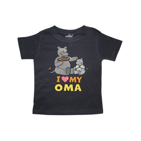 

Inktastic I Love My Oma Hippos Gift Toddler Boy or Toddler Girl T-Shirt