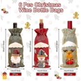 thumbnail image 2 of 6 Pcs Christmas Bottle Bags With Christmas Pattern Wine Gift Bag Reusable Wine Gift Bags, 2 of 5