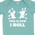 thumbnail image 4 of Inktastic How I Roll Bowling Boys or Girls Baby Bodysuit, 4 of 5