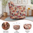 thumbnail image 6 of DREAMSIDEA Swivel Accent Chair, Swivel Barrel Chair, Upholstered Comfy 360 Degree Swivel Club Chair for Living Room/Bedroom/Waiting Room/Office(Floral Chair Beige, Set of 2), 6 of 6