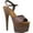 Coffee/Coffee Multi Glitter Synthetic, variant on Women's Pleaser Adore 709-2G Ankle Strap Sandal