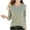 Green, variant on AherBiu Womens Long Sleeve Tops Button Crewneck Fall Casual Basic Top Tees Shirts Casual Loose Dailywear Tshirt