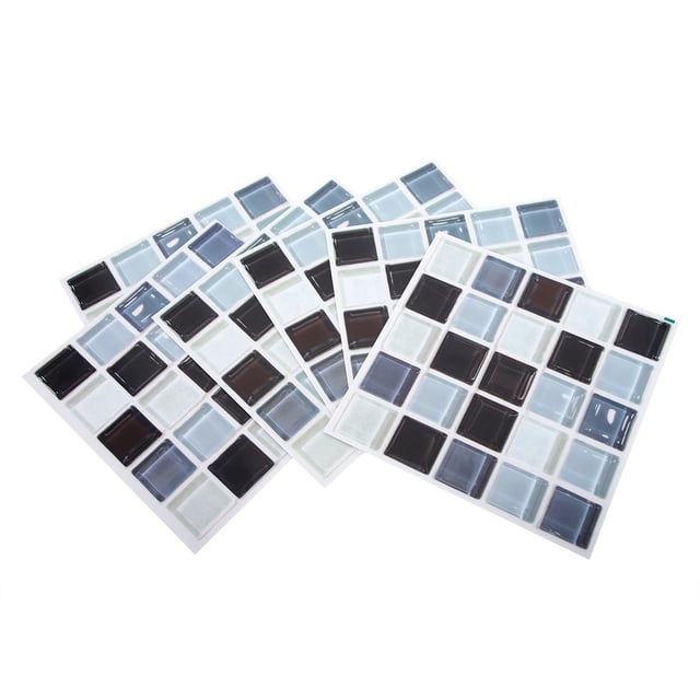 Starbun Adhesivo de Pared - 6 Piezas de 3 Dimensiones Autoadhesivo de simulación de Mosaico de PVC Adhesivo para Azulejos de Pared decoración de Dormitorio