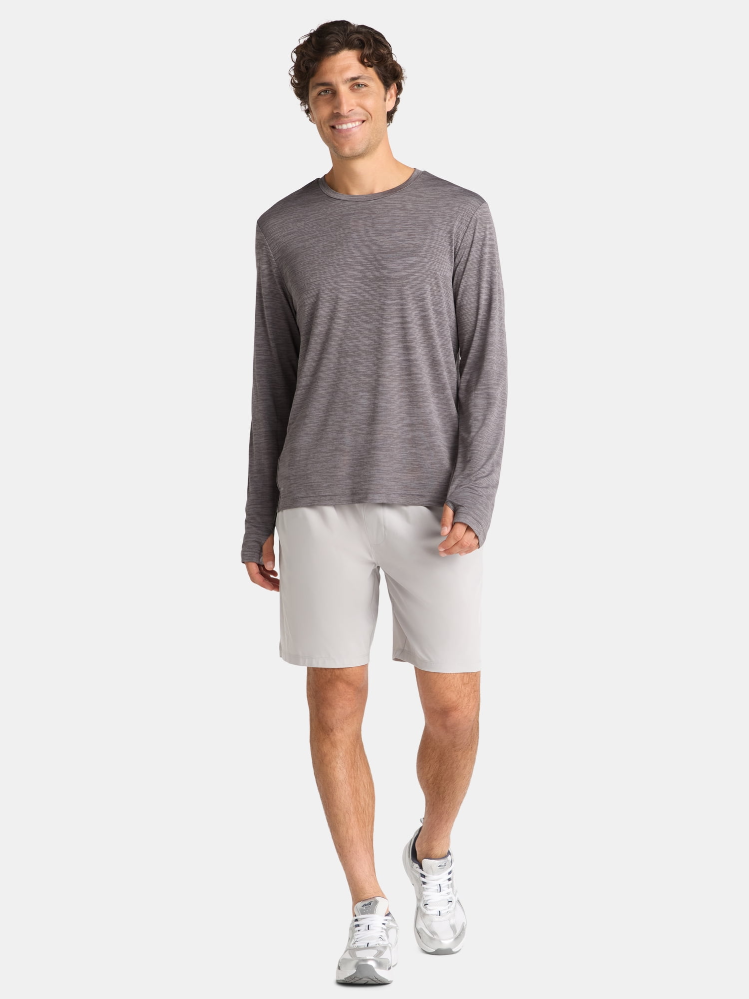 Athletic Works Men's Jersey Tee with Long Sleeves, Size XS-5XL