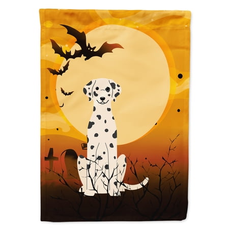 Carolines Treasures BB4363GF Halloween Dalmatian Flag Garden Size   Small  multicolor