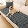 thumbnail image 2 of Couch Cover for Dogs Washable, Non Slip Fuzzy Pet Couch Covers for 3 Cushion Sofa Pet Friendly, Thick Soft Sofa Slipcovers Cushion Protector (White, 27.6" x 59"), 2 of 10