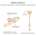 thumbnail image 5 of Rosec Jewels IGI Certified Lab Grown Pink White Diamond Promise Ring - Toi Et Moi Ring (1 Carat, E-VS1 Grade) - Gift for Valentines Day, 10K Yellow Gold, US 12.50, 5 of 8