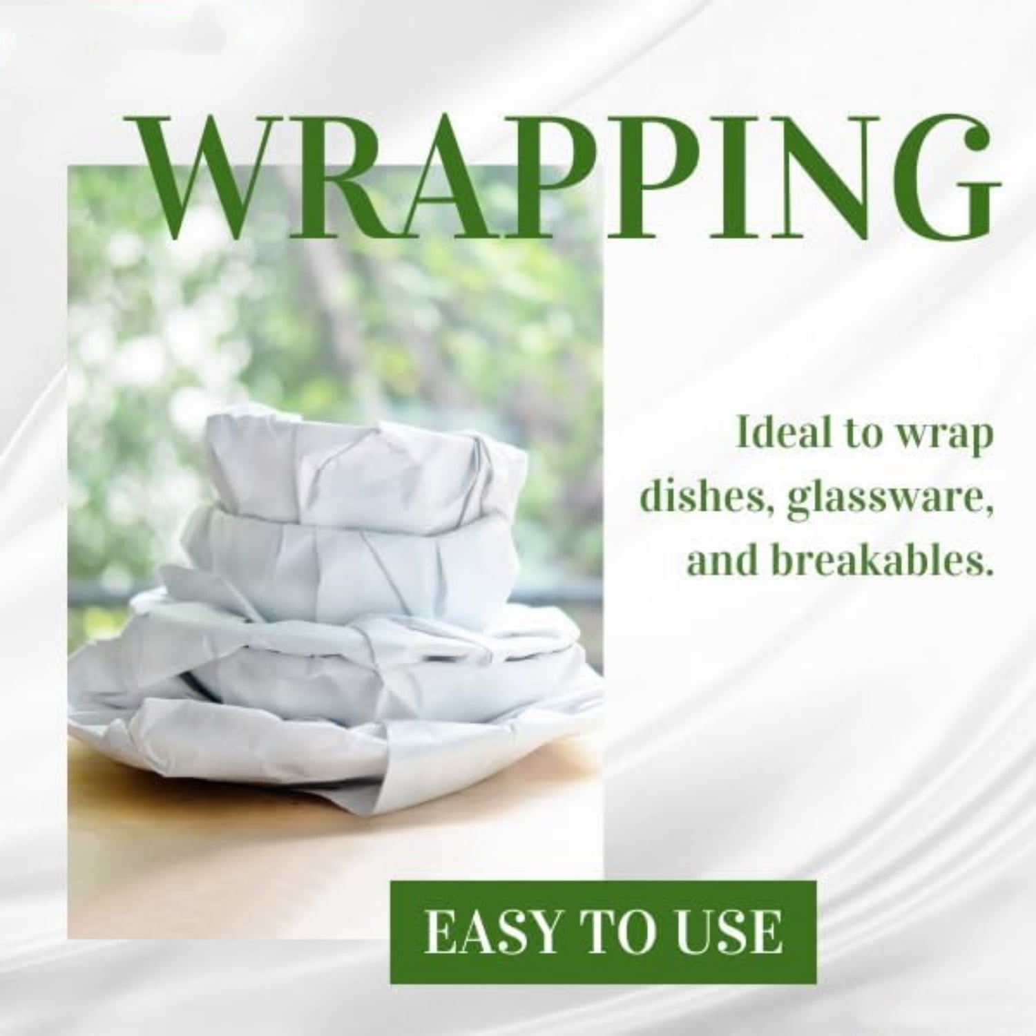 Packing Paper for Moving – 630 Newsprint Packing Paper Sheets – 27” x 17” Paper for Packing Dishes, Shipping, and Moving Supplies – Recyclable Movers’ Paper