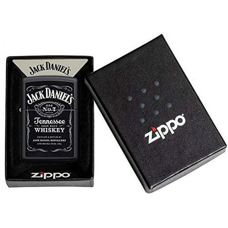Zippo Jack Daniels Black Matte Texture Lighter - Stylish