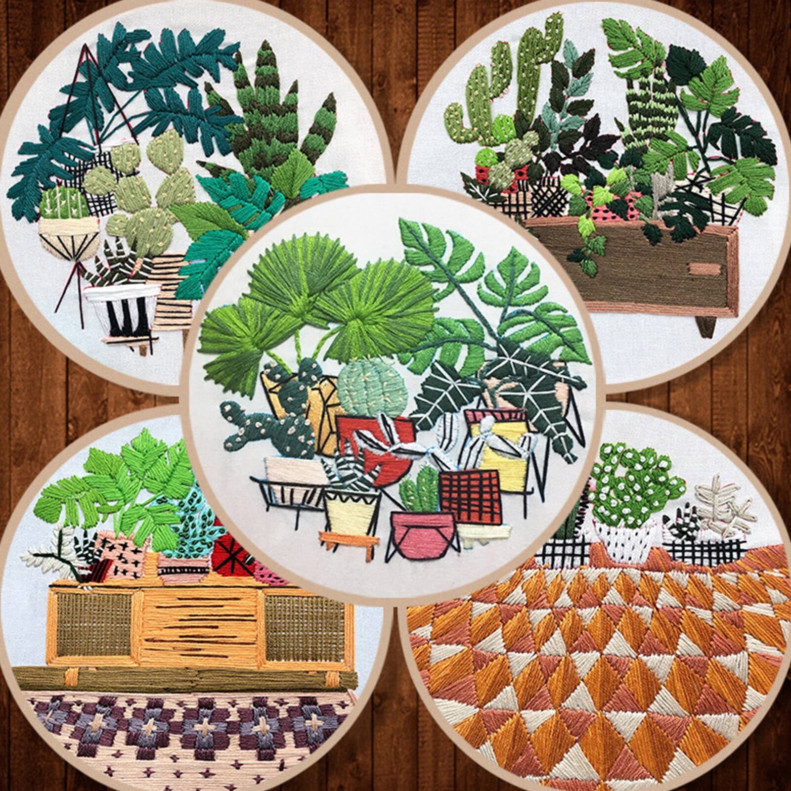 TUWAFE 2026 New Embroidery Kit for Beginners Diy Creativity Punch Needle Kits Adults Beginner Four Adjustable Levels Cross Stitch Kits Style 6 for Home Crafting Relaxing Hobbies Personalized Gifts.