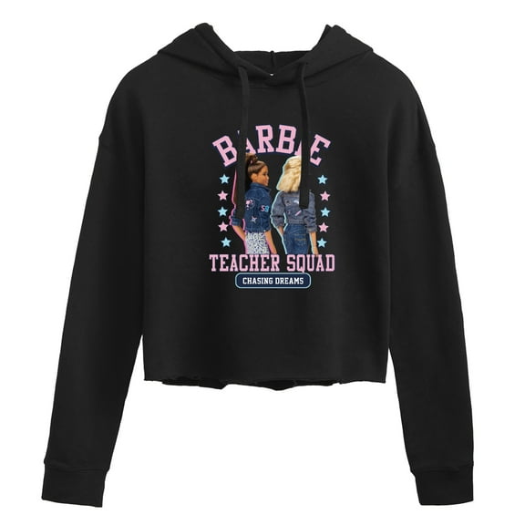 Barbie - Teacher Squad - Juniors Cropped Pullover Hoodie