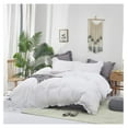 thumbnail image 2 of White Comforter Set Queen White Ruffle Bedding Comforter Set Queen Shabby Chic Plain White Blanket Quilts Vintage Rustic Bedding Set with Ruffles Women Girls, 2 of 7