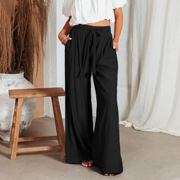 Pantalones Largos Pantalones Mujer Anchos Verano Ropa Mujer
