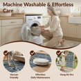 thumbnail image 5 of Design&I 2'x3' Washable Doormat Ultra-Thin & Non-Slip Skid-Resistant Fish Beachy Compass Maritime Navy Striped Border Bathroom Theme for Entryway, Indoor, 5 of 7