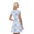 thumbnail image 2 of Women’s A Line Dahlia Flower Summer Dress, Retro Triangle Arrangement, Cross Wrap V Neck, 6 Sizes, by Ambesonne, 2 of 2