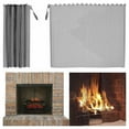 thumbnail image 3 of Manunclaims 1 Set Fireplace Screen Moisture-resistant Spark Proof Full Coverage Hearth Fireplace Curtain for Living Room, 3 of 8