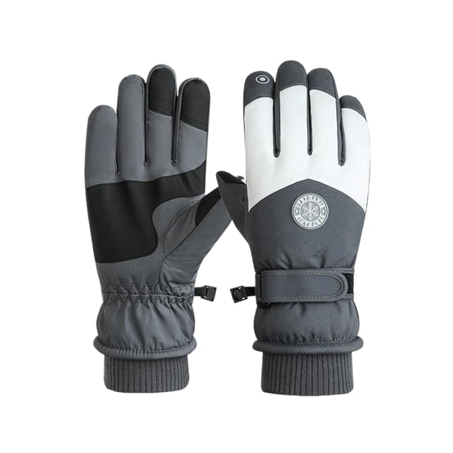 Youkk Warm And Comfortable Winter Gloves Stay Cozy In Cold Weather No-slip gray/white-Men