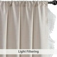thumbnail image 5 of DriftAway Ava Semi Sheer Window Curtains Rod Pocket, 2 Panels, 52" x 96", Beige, 5 of 5