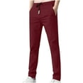 thumbnail image 2 of DPTALR George Men's Casual Drawstring Sweatpants with Zipper Pockets，Athletic Workout Running Jogger Pants，Elastic Waist Trousers,Wine,Big and Tall Men XXXXXL, 2 of 3