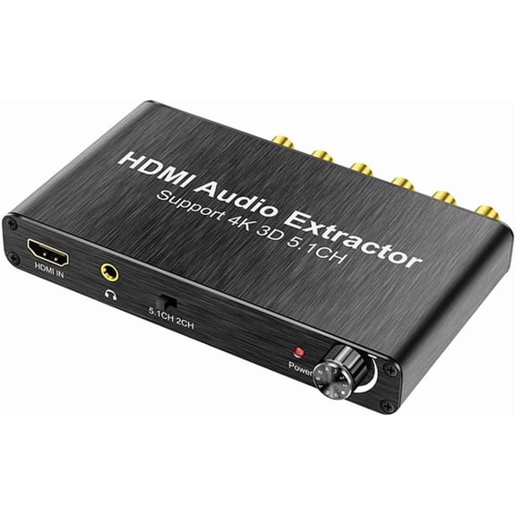 5.1CH Digital to Analog Audio Converter 192 kHz SPDIF Input to 5.1 Channel Audio Digital Sound Decoder Converter