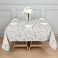 thumbnail image 3 of Pioneer Flower Floral Print Pattern Square Tablecloth, Waterproof Wipeable Spillproof Washable Table Cover for Home Kitchen Party and Daily Decor 42"x42", 3 of 6