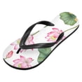 thumbnail image 2 of Unisex Comfort Flip Flops Summer Thong Sandals Non Slip Soles Flip Flop for Beach, Pool, and Daily Wear Pink Lotus Flowers M, 2 of 8