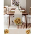 thumbnail image 3 of Boanket Sunflower Table Runner - 60 Inch Long, Kitchen Dining Table Runner Dresser Scarves, Blooming Spring Floral Summer Leaf Farmhouse Decor for Coffee Tables Wedding Party Banquet, 3 of 8