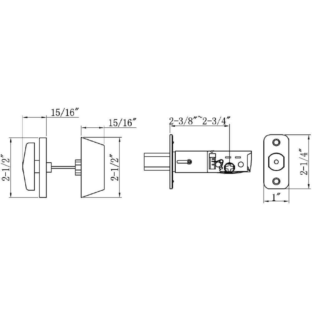 Design House Pro Deadbolt 2-Way Single Cylinder Deadbolt with Latch, Matte Black