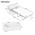thumbnail image 2 of DeeHome Twin Size Folding Ottoman Sleeper Bed with Mattress Convertible Guest Bed Brown, 2 of 9