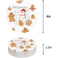thumbnail image 1 of FMSHPON Merry Christmas Set of 4 Round Coaster for Drinks, Absorbent Ceramic Stone Coasters Cup Mat with Cork Base for Home Kitchen Room Coffee Table Bar Decor, 1 of 6