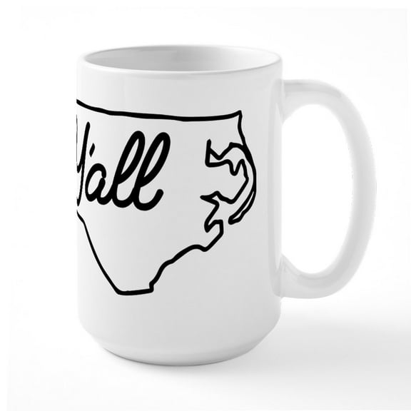 CafePress - North Carolina Y'all - 15 oz Ceramic Large White Novelty Mug