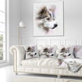 thumbnail image 3 of Designart Cute Brown Dog Watercolor - Animal Throw Pillow - 18x18, 3 of 5