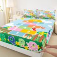 thumbnail image 3 of Manfei Kids Numebr Game Queen Sheet Sets,Kawaii Daisy Flowers Flat Sheet,Rainbow 26 Letters Alphabet Queen Fitted Sheet For Girls Kids,Microfiber Bedroom Decor,4pcs, 3 of 7