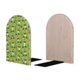 thumbnail image 2 of Lsque Cute Green Frog Printed Wood Bookends,Non-Skid Bookend for Shelves,Heavy Duty Support Bookends,Non-Slip Foam Pads for Office, Home, and Library,1 Pair, 2 of 8