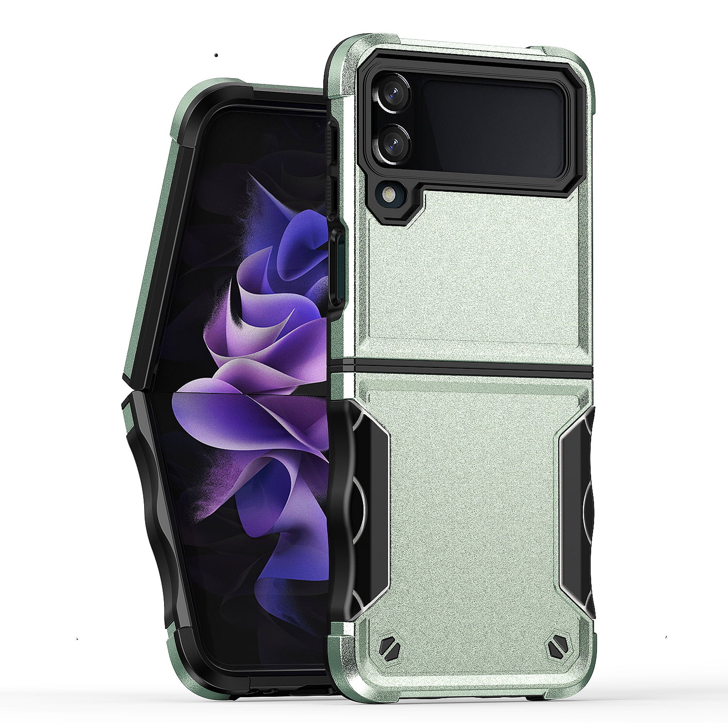 Uucovers For Samsung Galaxy Z Flip 4 Case Cover Military Grade Drop Resistant Heavy Duty Tpu Pc Full Body Dual Layer Shockproof Non Slip Grip Case Cover For Samsung Galaxy Z Flip