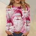 Womens Christmas Costumes Xmas Snowflake Print Blouse Crew Neck