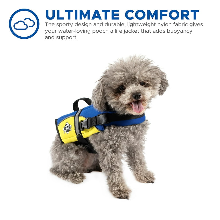 Paws Aboard PA BY1100 Neoprene Doggy Life Jacket Extra Extra Small Blue Yellow