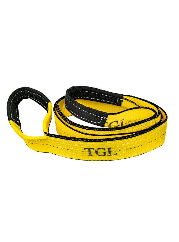 TGL 3 inch, 8 Foot Tree Saver, Winch Strap with 30,000 Pound Capacity, High Visibility Yellow Color