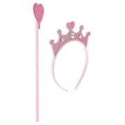 Wonder Nation Princess Crown & Wand Costume Accessories, Pink, 2 Piece Set