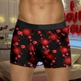thumbnail image 2 of SJLDQY Valentines Men's Underwear Boxer Briefs Valentine's Day Sexy Rose Graphic Boxer Briefs for Men Soft Breathable Boxer Shorts for Men, 2 of 5