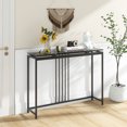 thumbnail image 1 of Costway 47" Long Console Table Narrow Entryway Table with Marble-like Tabletop Metal Frame, 1 of 10
