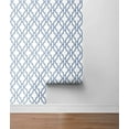 thumbnail image 4 of Lillian August Luxe Haven Coastal Lattice Peel and Stick Wallpaper Riviera Blue, 4 of 4
