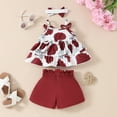 thumbnail image 7 of Bjutir Fashion Outfit Set For Summer Toddler Girls Sleeveless Floral Vest T Shirt Tops Shorts Outfits 3-6 Months, 7 of 7