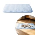 thumbnail image 2 of Pet Cooling Mat for Large Dogs Thin Breathable Indoor Crate Pad with Chill Cool Fiber Portable Washable Kennel Mat Ice Silk Summer Outdoor Floor Pad for Dogs Cats 20x16 Inch, 2 of 8