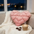 thumbnail image 3 of Valentine's Day Gifts Mingled Threads Puffy Heart Throw Pillow Pink for Couples Home Decor Bedroom Sofa Cute Romantic Decorative Accent Pillow, 3 of 7